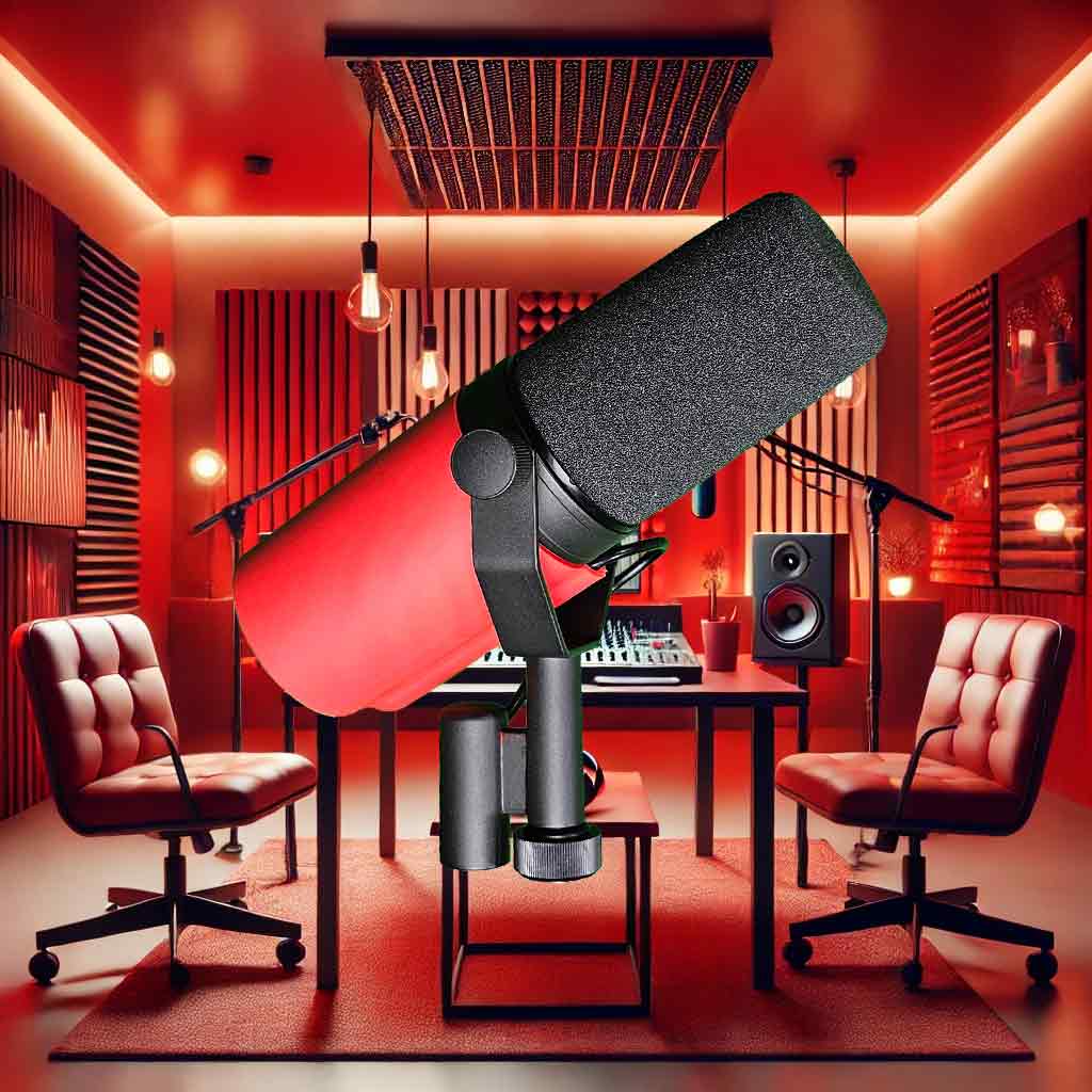 Red BOLD Series Microphone Cover