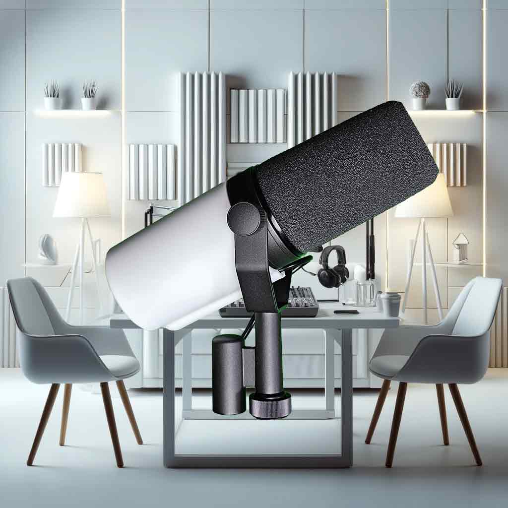 White Bold Series Microphone Cover